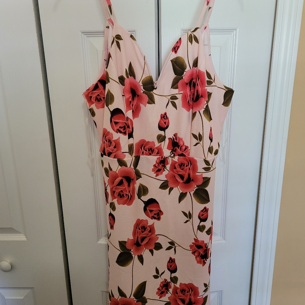 Charlotte Russe Pink Rose Dress 2x